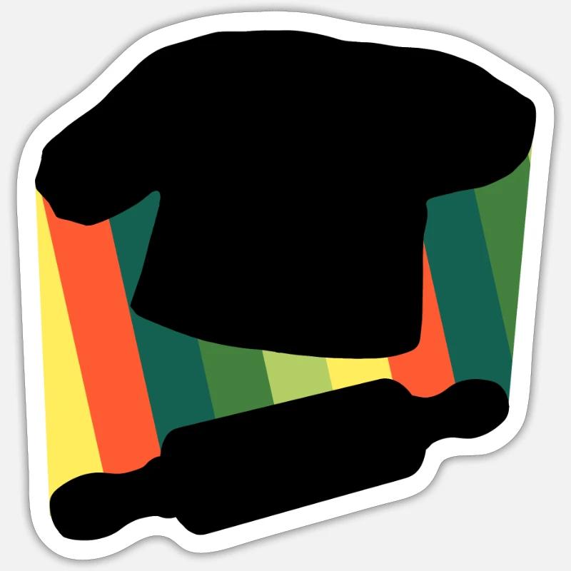 Backen Backen - Sticker Größe S (10 x 10 cm) - Mattweiß