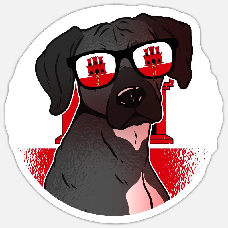 Gibraltar - Sticker size S (10 x 10 cm) - white matte