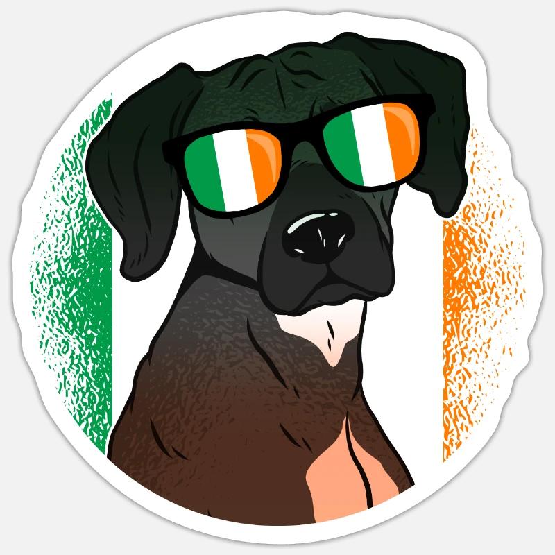 Irlande - Sticker taille S (10 x 10 cm) - blanc mat