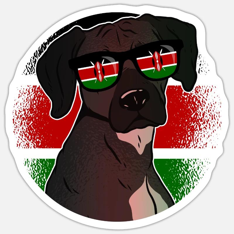 Kenya - Sticker taille S (10 x 10 cm) - blanc mat