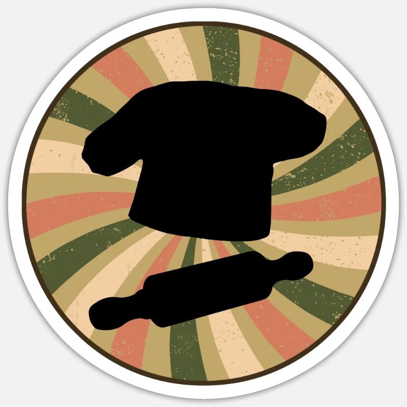Bäckerei Cupcake - Sticker Größe S (10 x 10 cm) - Mattweiß