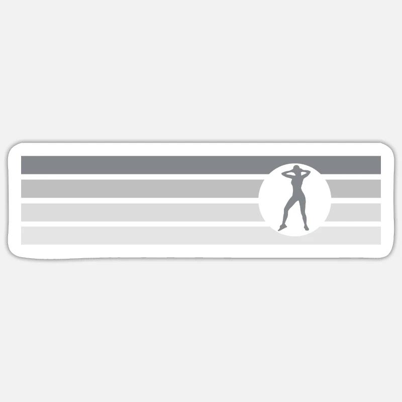 Aérobic Cardio Training - Sticker taille S (10 x 10 cm) - blanc mat