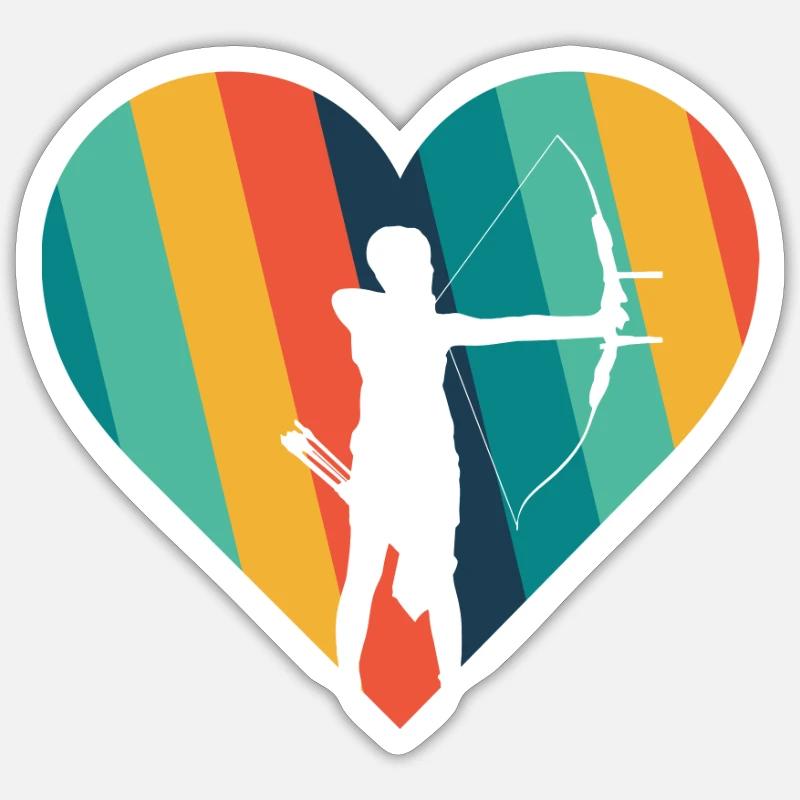 Bogen Armbrust Langbogen Sticker Größe S (10 x 10 cm)