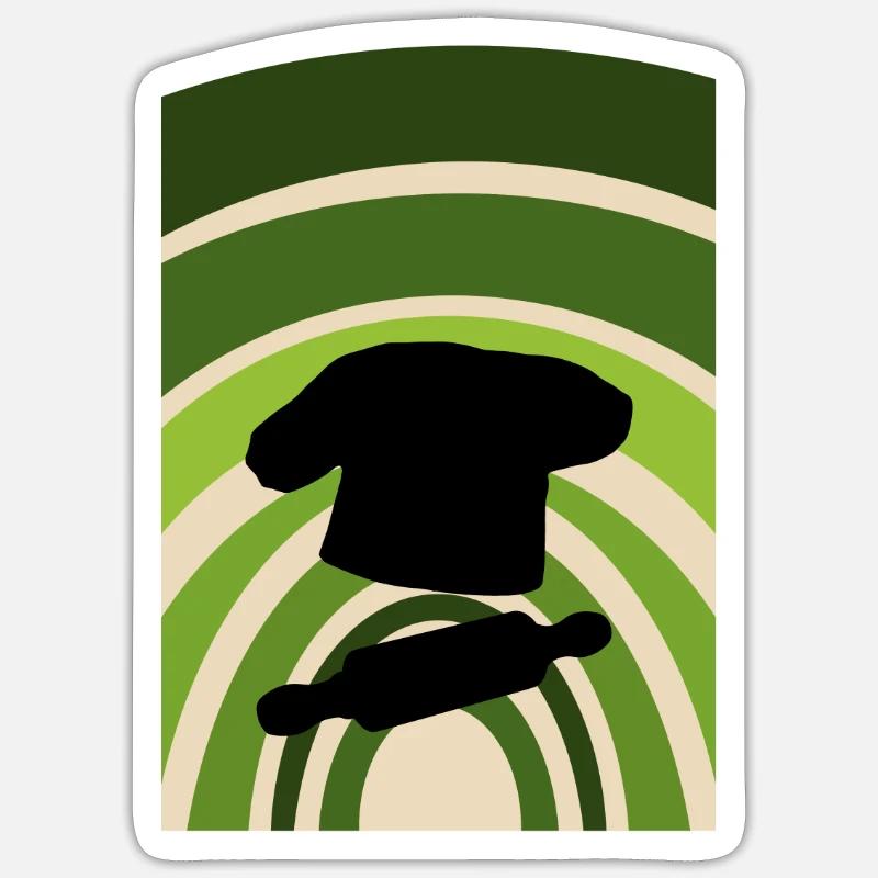 Backen Backwaren Backen - Sticker Größe S (10 x 10 cm) - Mattweiß