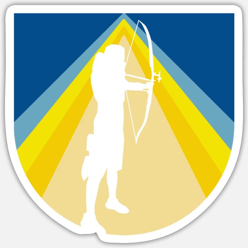Archer Archery - Sticker size S (10 x 10 cm) - white matte