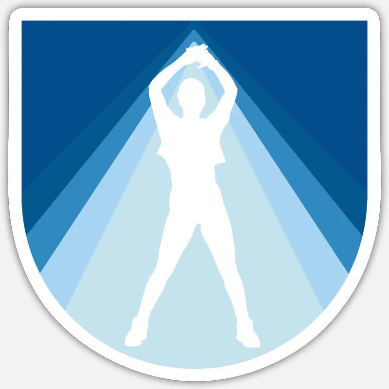 Exercise Aerobics - Sticker size S (10 x 10 cm) - white matte