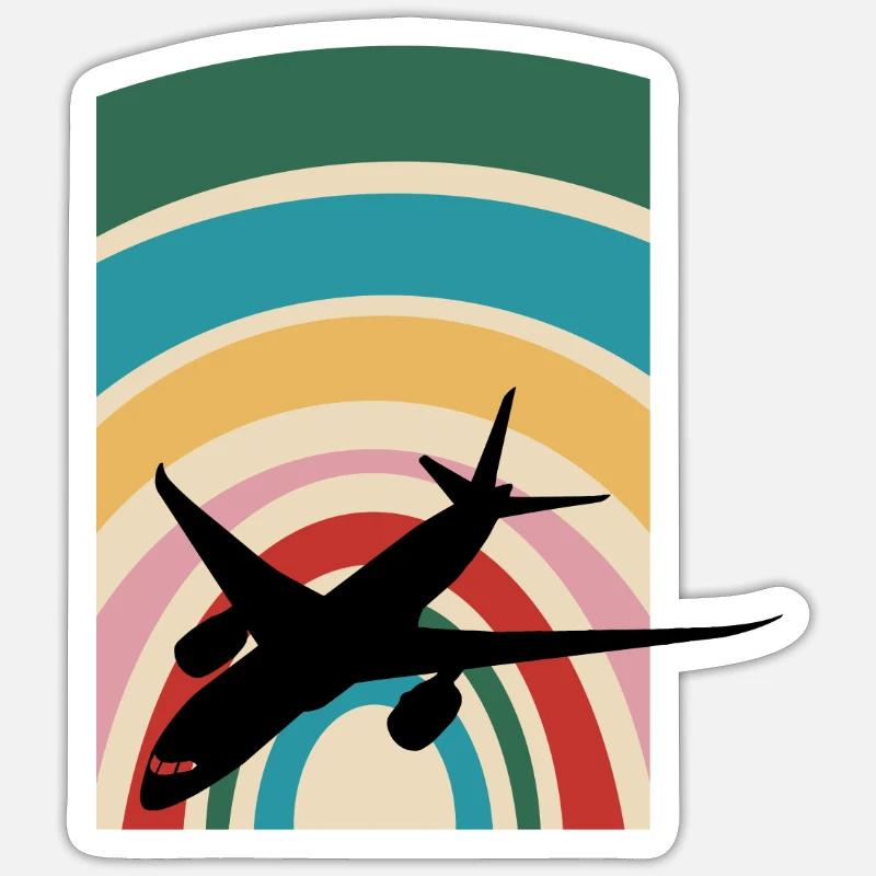 Aviation Aviation Aérospatiale - Sticker taille S (10 x 10 cm) - blanc mat