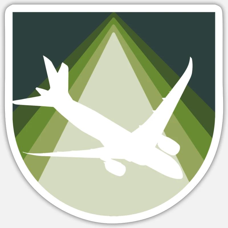 Luftfahrt Pilot Flugzeug Sticker Größe S (10 x 10 cm)