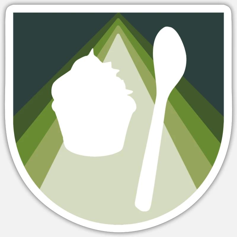 Cuisson du gâteau Sticker taille S (10 x 10 cm)