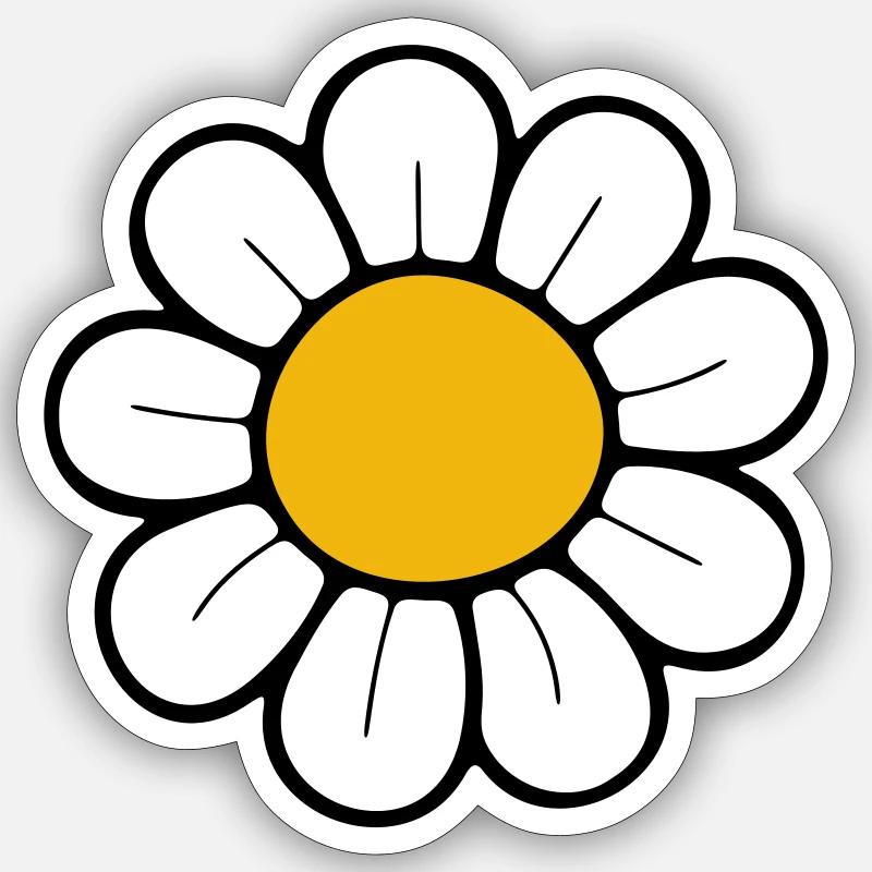 Daisy Sticker size S (10 x 10 cm)