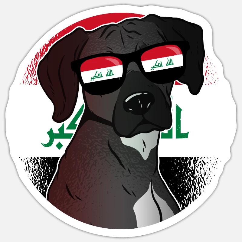 Irak - Sticker taille S (10 x 10 cm) - blanc mat
