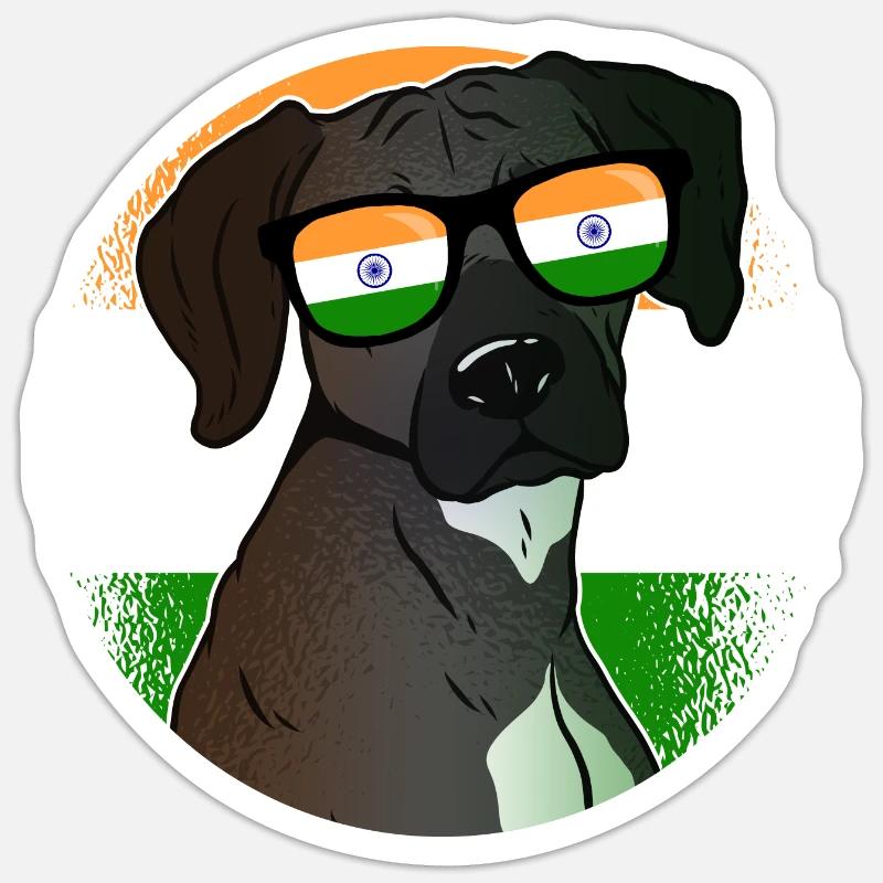 India - Sticker size S (10 x 10 cm) - white matte