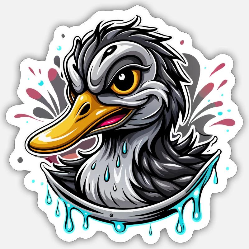 Duck - Sticker size S (10 x 10 cm) - white matte