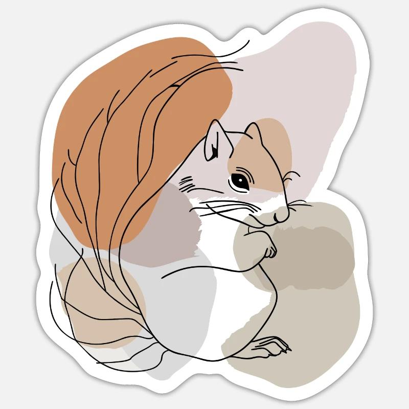 Squirrel - Sticker size S (10 x 10 cm) - white matte