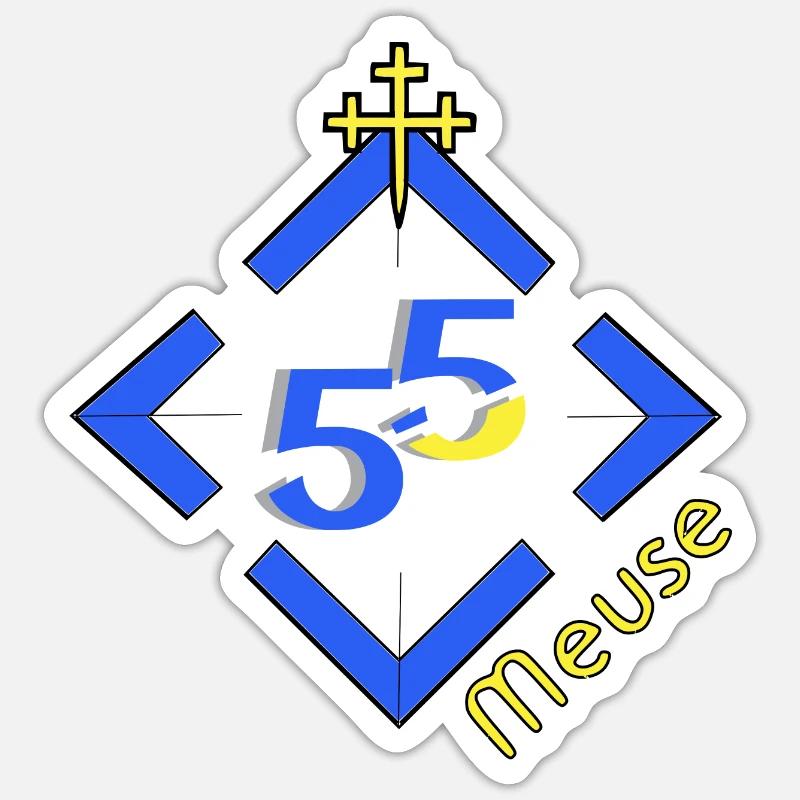 Meuse - Sticker taille S (10 x 10 cm) - blanc mat