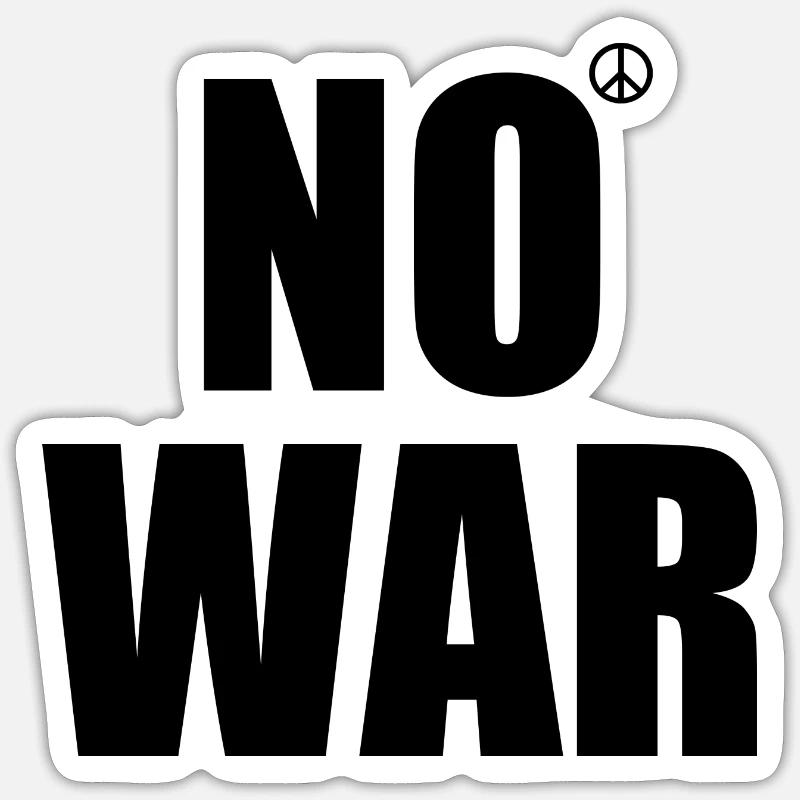 No war - Sticker Größe S (10 x 10 cm) - Mattweiß
