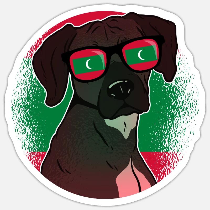 Malediven - Sticker Größe S (10 x 10 cm) - Mattweiß