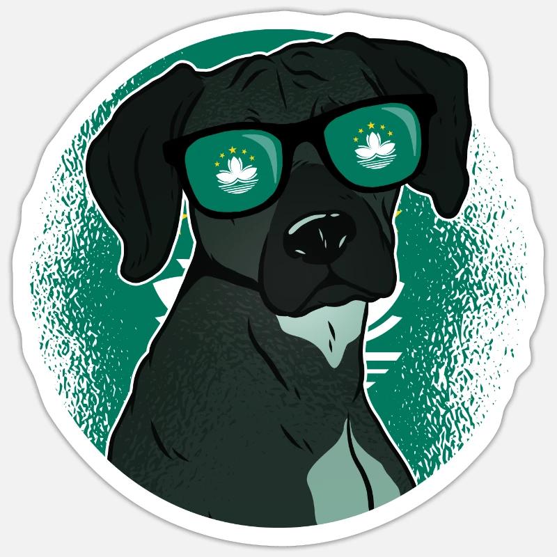 Macau - Sticker Größe S (10 x 10 cm) - Mattweiß
