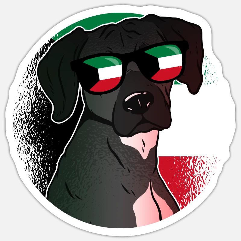 Kuwait - Sticker Größe S (10 x 10 cm) - Mattweiß