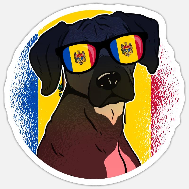 Moldova - Sticker size S (10 x 10 cm) - white matte