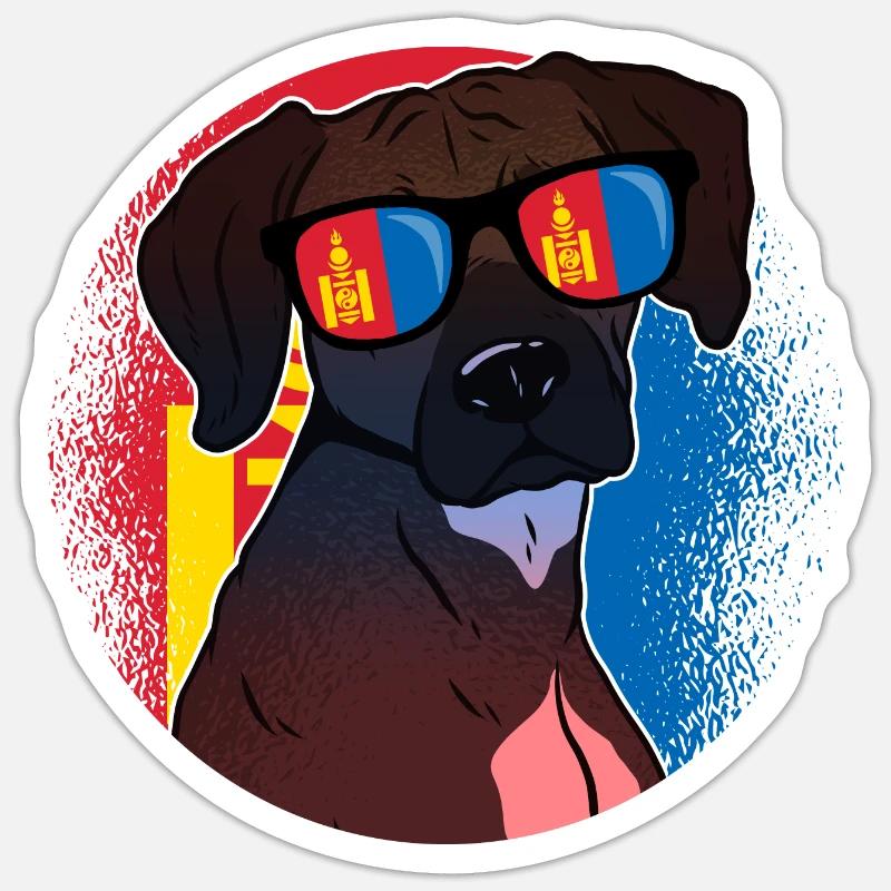 Mongolei Sticker Größe S (10 x 10 cm)