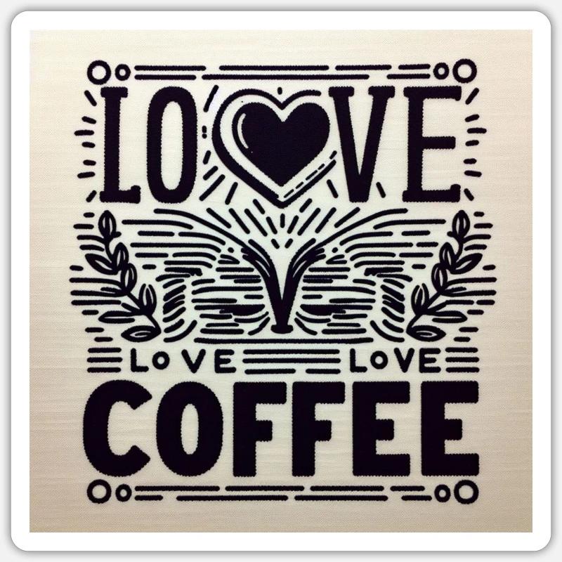 J’adore le café Sticker taille S (10 x 10 cm)