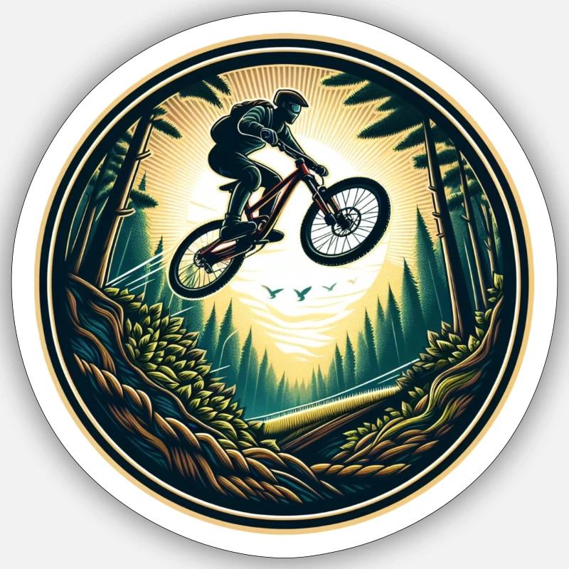 mtb3 - Sticker Größe S (10 x 10 cm) - Mattweiß