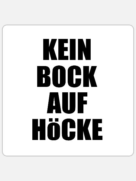 Kein bock auf höcke - Sticker Größe S (10 x 10 cm) - Mattweiß