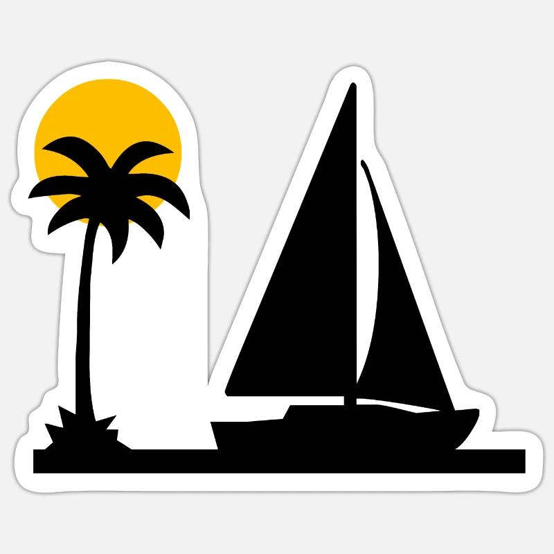 Sail - Sticker size S (10 x 10 cm) - white matte