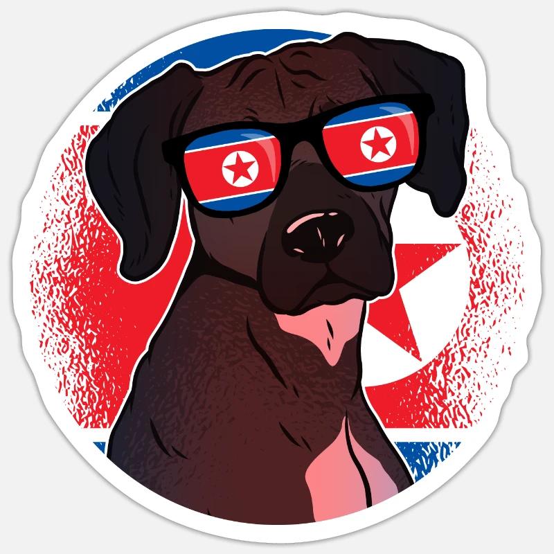 Corée du Nord Sticker taille S (10 x 10 cm)