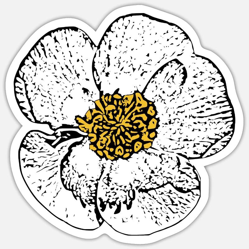 Blume weiß weiße Blumen Geschenk Muttertag Mutter Sticker Größe S (10 x 10 cm)
