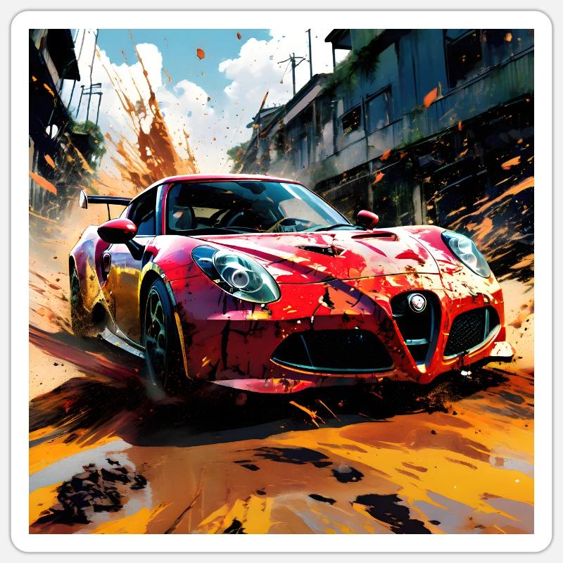 Rally Raid #2 - Sticker size S (10 x 10 cm) - white matte