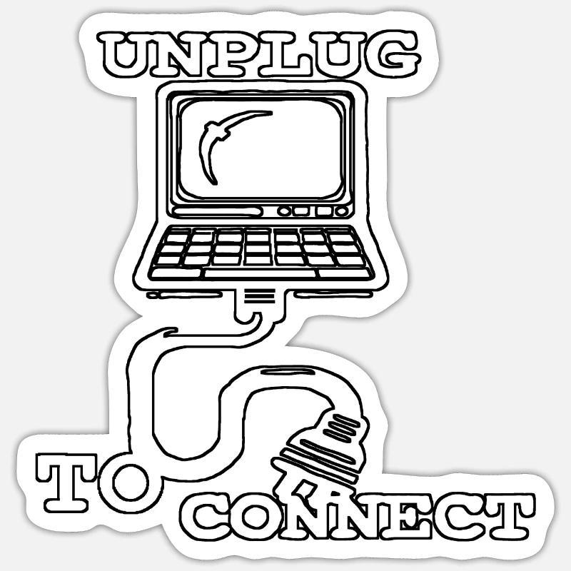 Débranchez pour connecter Sticker taille S (10 x 10 cm)