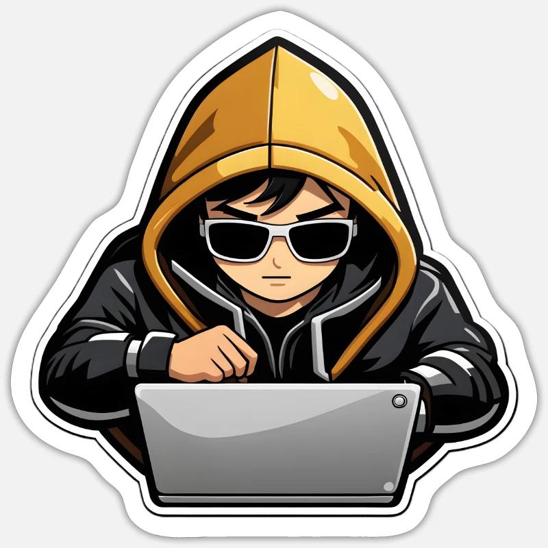 Hacking on Sticker size S (10 x 10 cm)