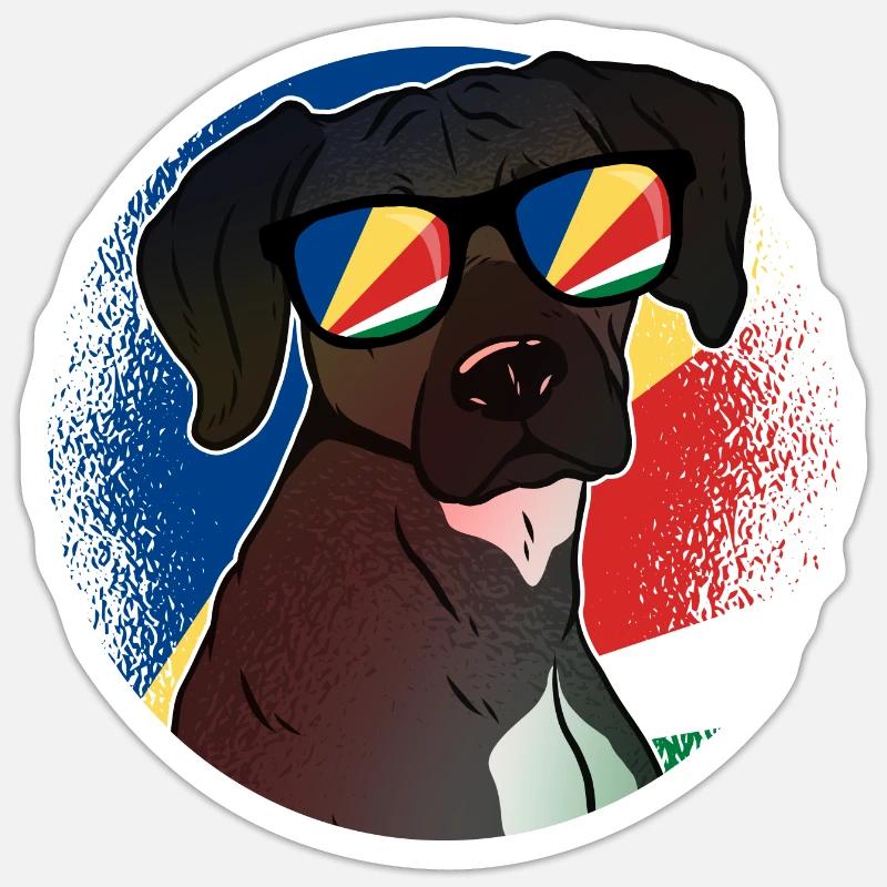 Seychellen - Sticker Größe S (10 x 10 cm) - Mattweiß