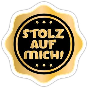 SELBSTWERT STOLZ AUF MICH - Sticker Größe S (10 x 10 cm) - Mattweiß - Vorne