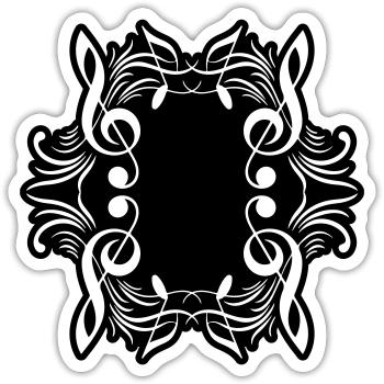 Music notes symbol music - Sticker size S (10 x 10 cm) - white matte - Front