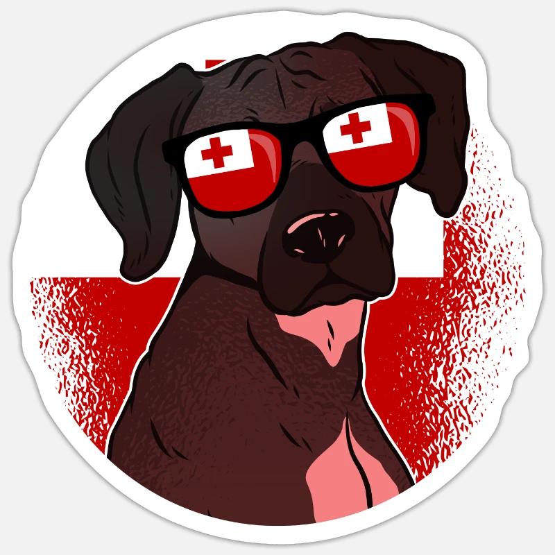 Tonga - Sticker Größe S (10 x 10 cm) - Mattweiß