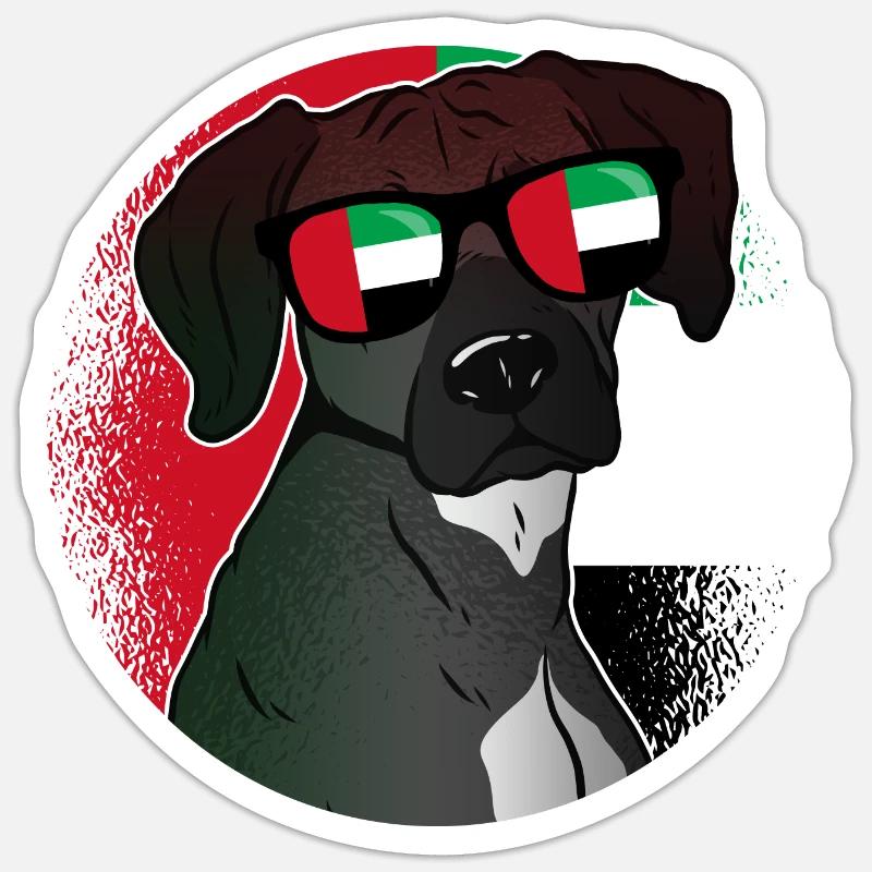 Emirats Arabes Unis - Sticker taille S (10 x 10 cm) - blanc mat