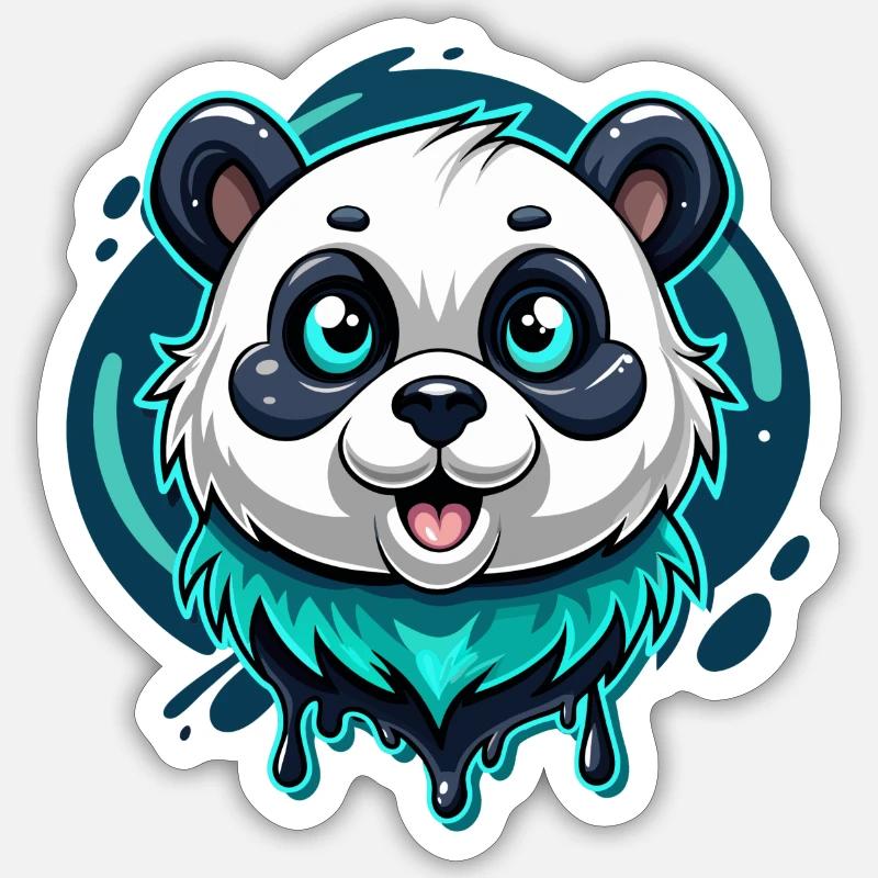 panda - Sticker Größe S (10 x 10 cm) - Mattweiß