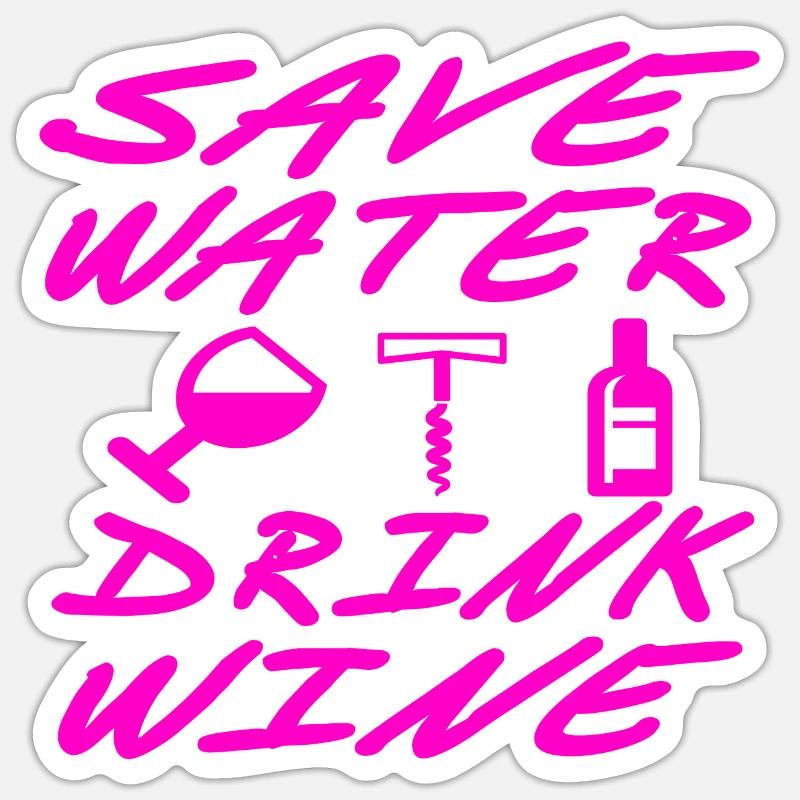 Wine - Sticker size S (10 x 10 cm) - white matte