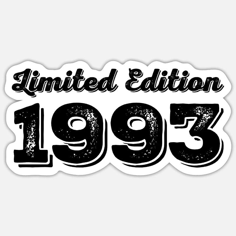Anniversaire 1993 - Sticker taille S (10 x 10 cm) - blanc mat