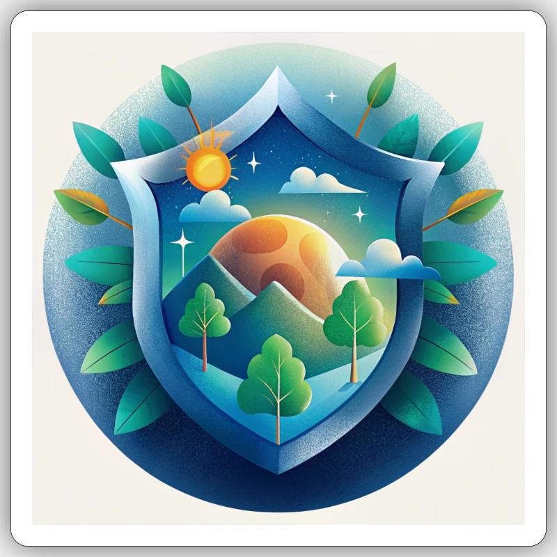 Climate protection - Sticker size S (10 x 10 cm) - white matte