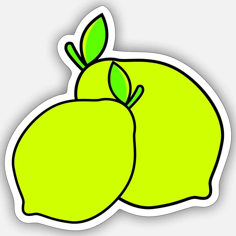 zitronen Sticker Größe S (10 x 10 cm)