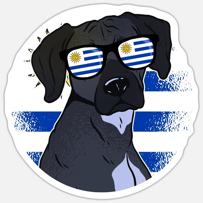 Uruguay - Sticker Größe S (10 x 10 cm) - Mattweiß