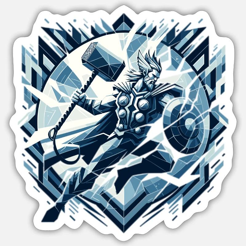 Krieger der Eiszeit Sticker Größe S (10 x 10 cm)