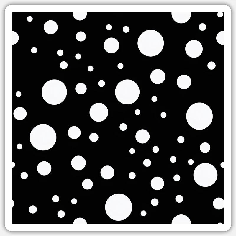 Black and White Dotty Pattern Sticker Größe S (10 x 10 cm)