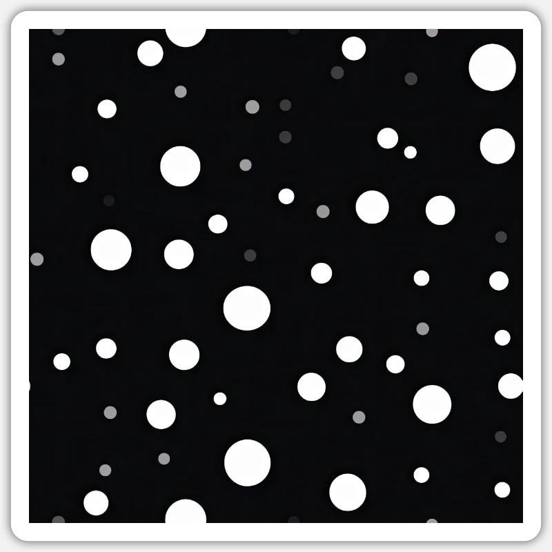 Black and White Dotty Pattern 2 Sticker Größe S (10 x 10 cm)
