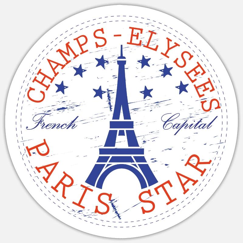 Paris Star Iconic Champs-Elysées Elegancee Sticker taille S (10 x 10 cm)
