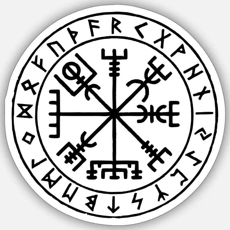 Viking compass Sticker size S (10 x 10 cm)